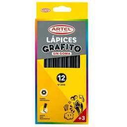 Set 12 Lapices Grafito 2 HB Hexagono UN