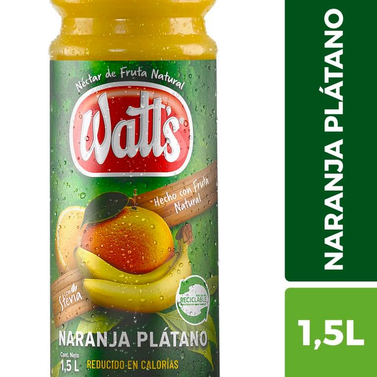 Nectar de Naranja y Platano Watts 1.5 L 1.5 LT