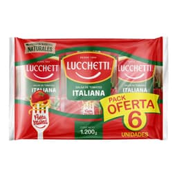 Pack Salsa de Tomate Italiana Lucchetti 6 x 200 g