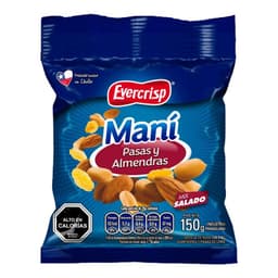 Mix Mani, Pasas y Almendras Evercrips 150 g