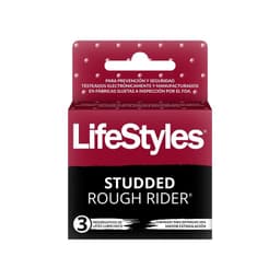 Preservativos con Latex Lifestyles Studded Rough Rider 3 Un