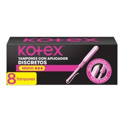 Tampones con Aplicador Kotex Medio 8 UN