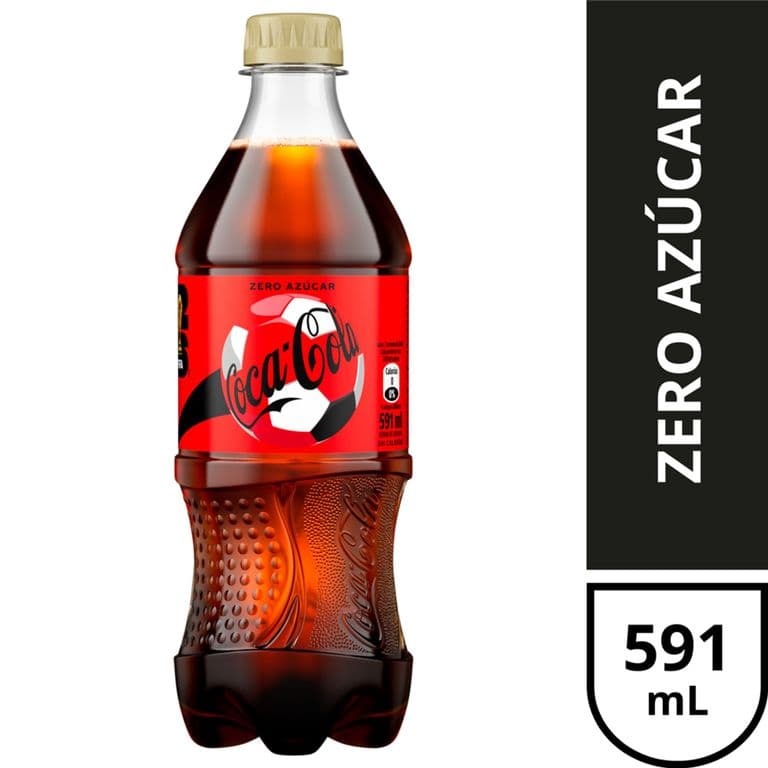 Bebida Coca Cola Zero Azucar Desechable 591 ml