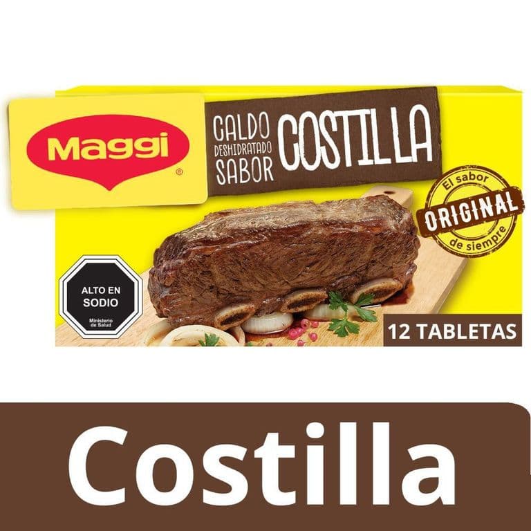 Caldo Sabor Costilla 120G 12 Tabletas 12 GR