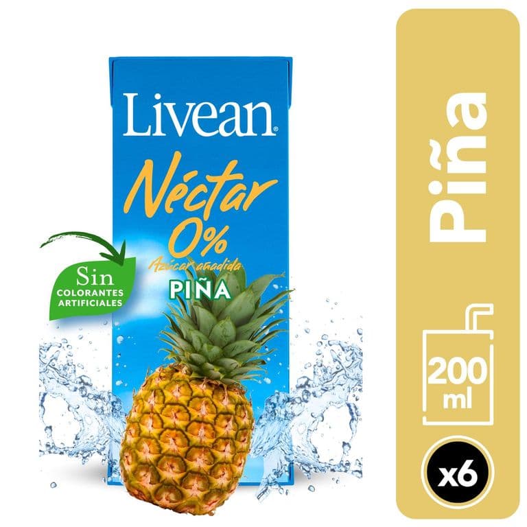 Pack Nectar de Pina Livean 6 x 200 ml