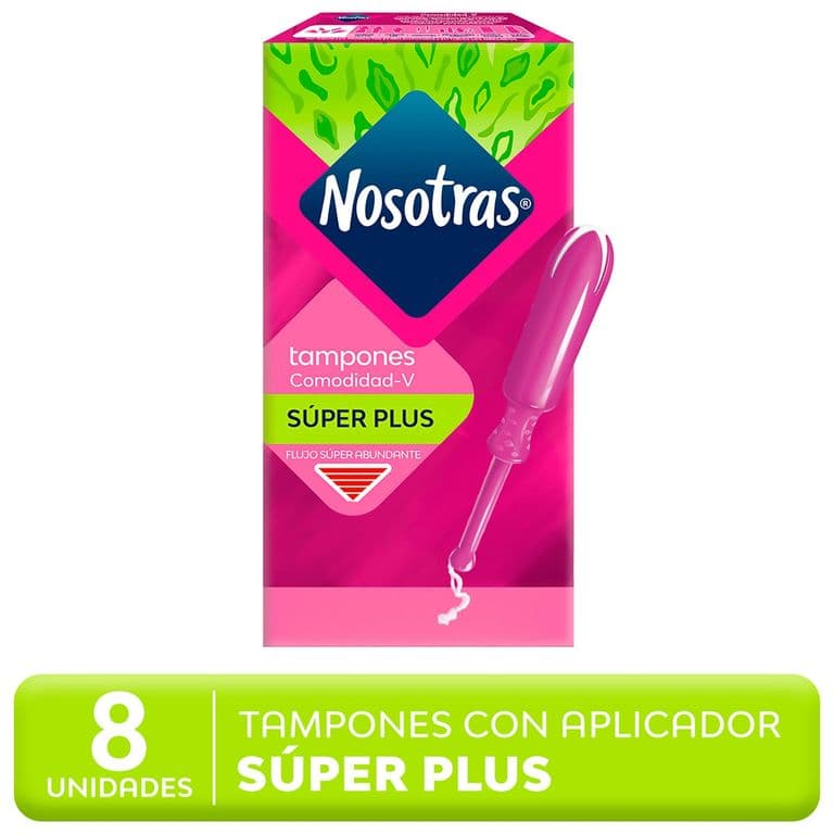 Tampon Super Plus Con Aplicador 8 UN