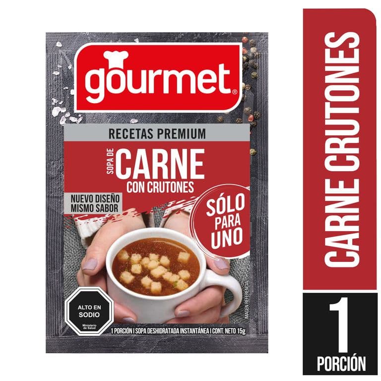 Sopa Carne con Crutones Individual 15 GR