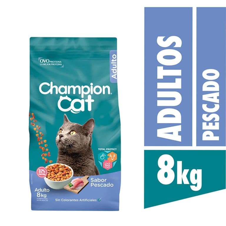 Alimento para Gato Adulto Sabor Pescado Champion Cat 8 Kg