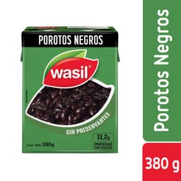 Porotos Negros Wasil en Tetrapack 380 g