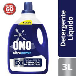 Detergente Liquido Botella Ultra Power Omo 3 lt