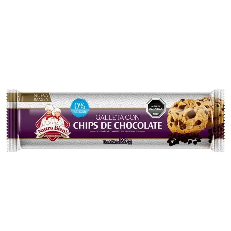 Galleta Avena y Chocolate Chip Sin Azucar Nutra Bien 128 g