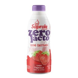 Leche Cultivada Zerolacto Sabor Frutilla Soprole 1 lt
