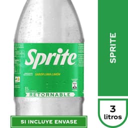 Bebida Sprite Retornable 3 L 3 LT