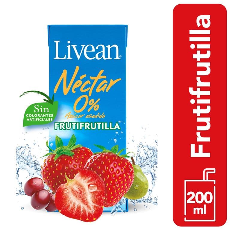 Pack Nectar de Frutilla Livean 6 x 200 ml