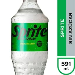Bebida Sprite Sin Azucar Desechable 591 ml
