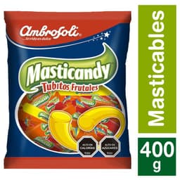 Caramelos Masticandy Tubitos Frutales Ambrosoli 400 g