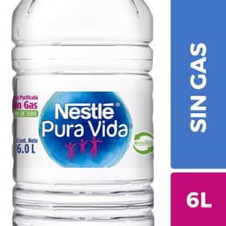 Bidon Agua Purificada Sin Gas Pure Ltife 6 L 6 LT