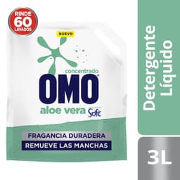 Detergente Liquido Doypack Soft Aloe Vera Omo 3 lt