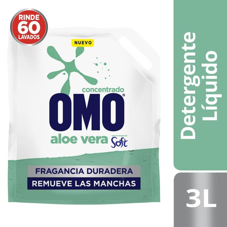 Detergente Liquido Doypack Soft Aloe Vera Omo 3 lt