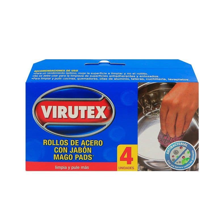 Rollos de Acero Con Jabon Mago Pads 4 UN