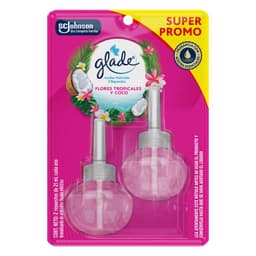 Pack Repuesto Desodorante Ambiental Flores y Coco Glade 2x21 ml
