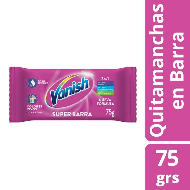 Detergente en Barra Ropa Color Vanish 75 gr