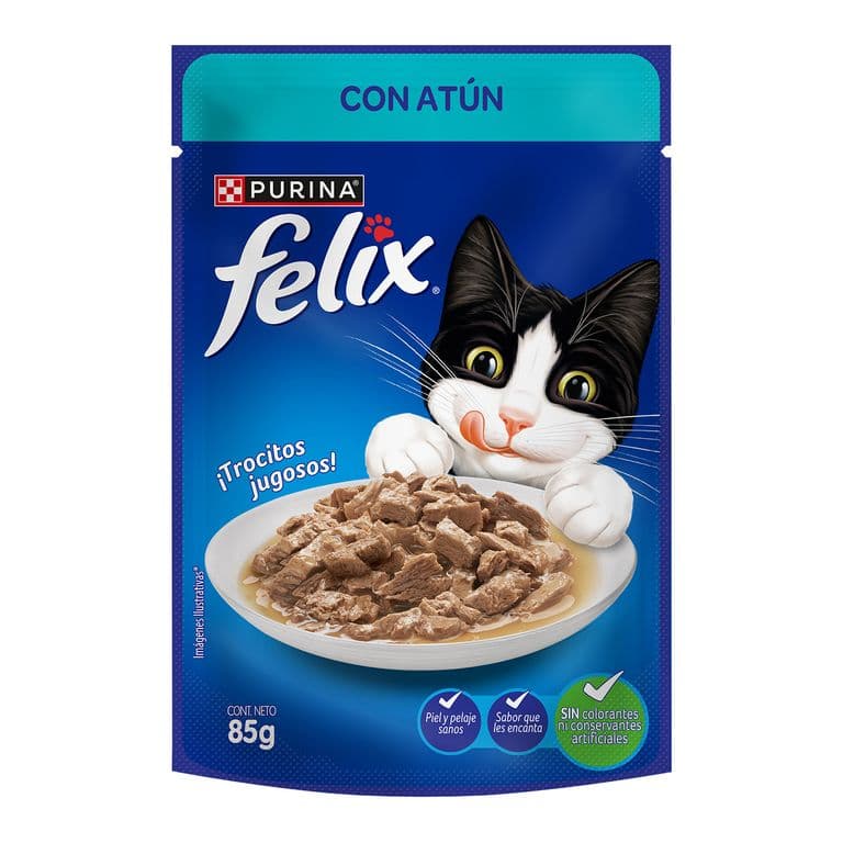 ALIM. HUM FELIX POUCH SENS ATUN SALS 85G.