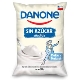 Yoghurt Batido Natural Endulzado Sin Azucar Bolsa Danone 900 gr