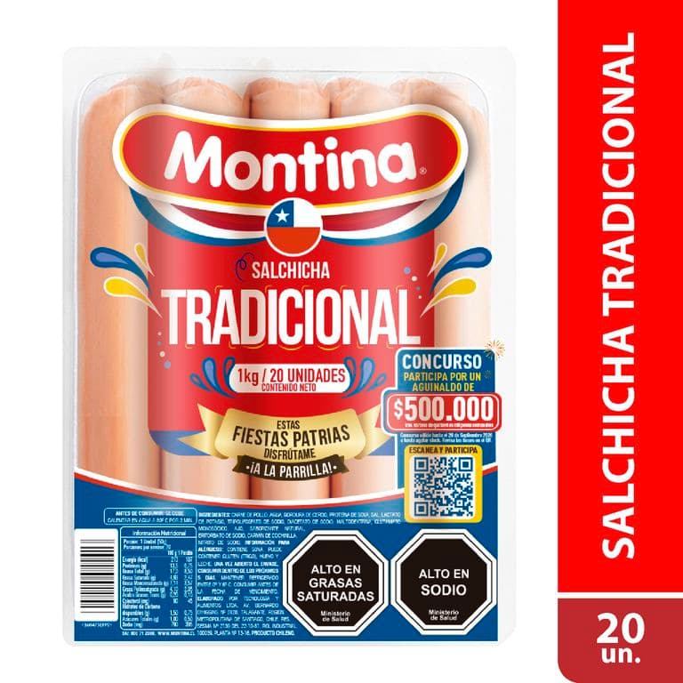 Salchichas Tradicionales Montina 20 Un