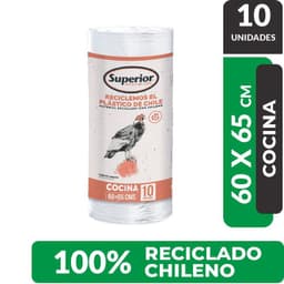 Bolsa de Basura Superior Chica 60 x 65 cms 10 Un