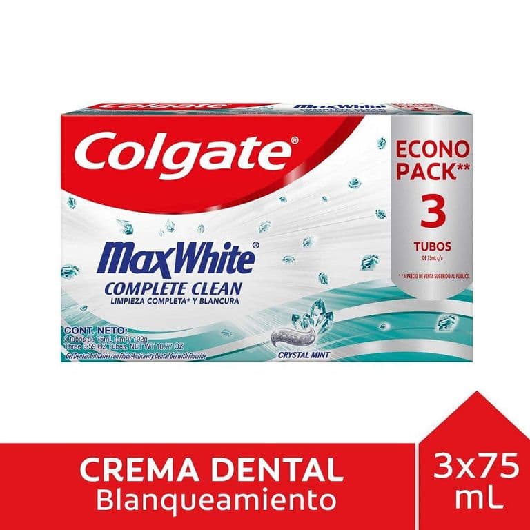 Pasta de Dientes Max White Crystal Mint 75 GR