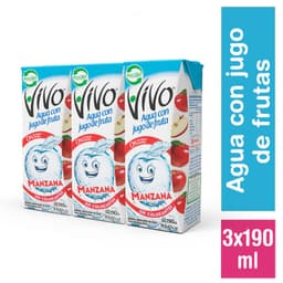 Agua con Jugo de Manzana 3 X 190 ML