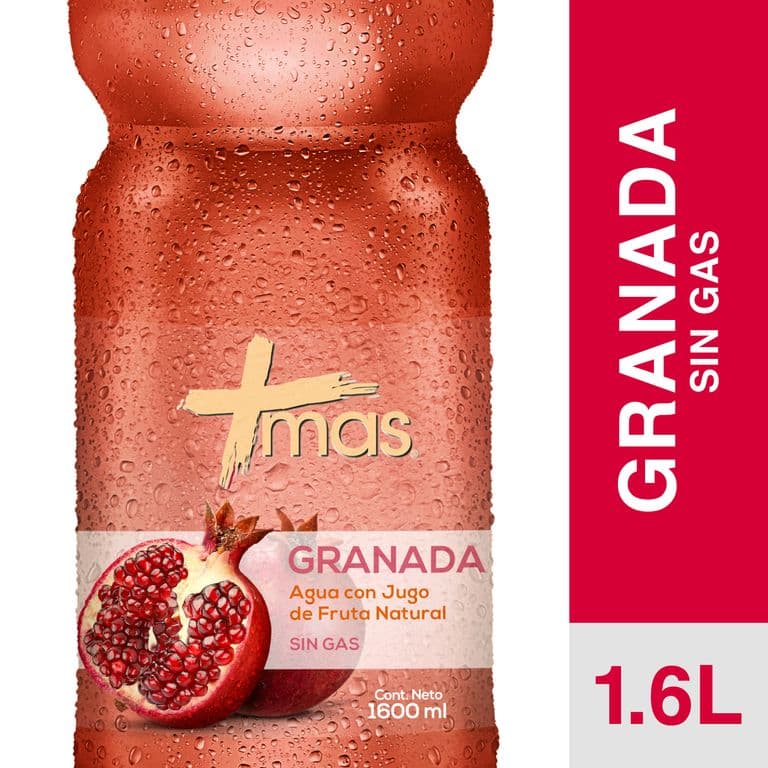 Agua Sabor Granada Sin Gas Mas 1.6 L 1.6 LT