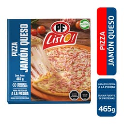 Pizza Jamon Queso Masa a la Piedra Congelada PF Listo 465 g