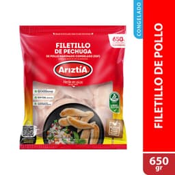 Filetitos de Pechuga de Pollo Congelados Ariztia 650 g