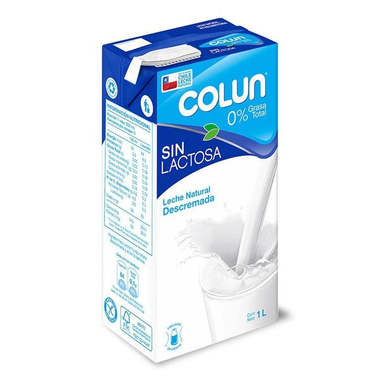 Leche Descremada Natural Sin Lactosa 1 LT