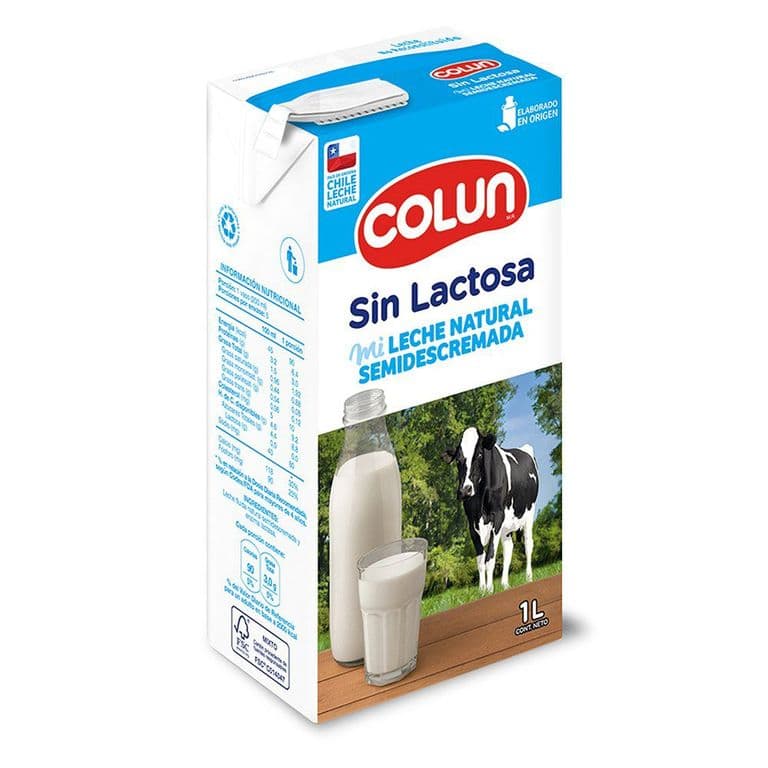 Leche Semidescremada Natural Sin Lactosa 1 LT
