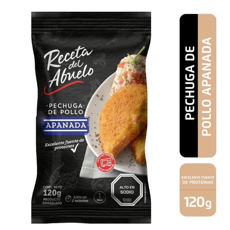 Pechuga de Pollo Apanada Congelada Receta del Abuelo 120 g