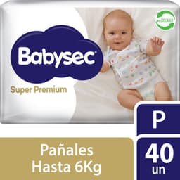 Panales Desechables Babysec Super Premium Talla P 40 Un