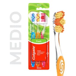 Cepillo Dental Medio Twister Colgate 3 un 2 UN