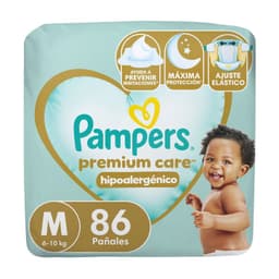 Panales Desechables Premium Care Hipoalergenico Talla M Pampers 86 un