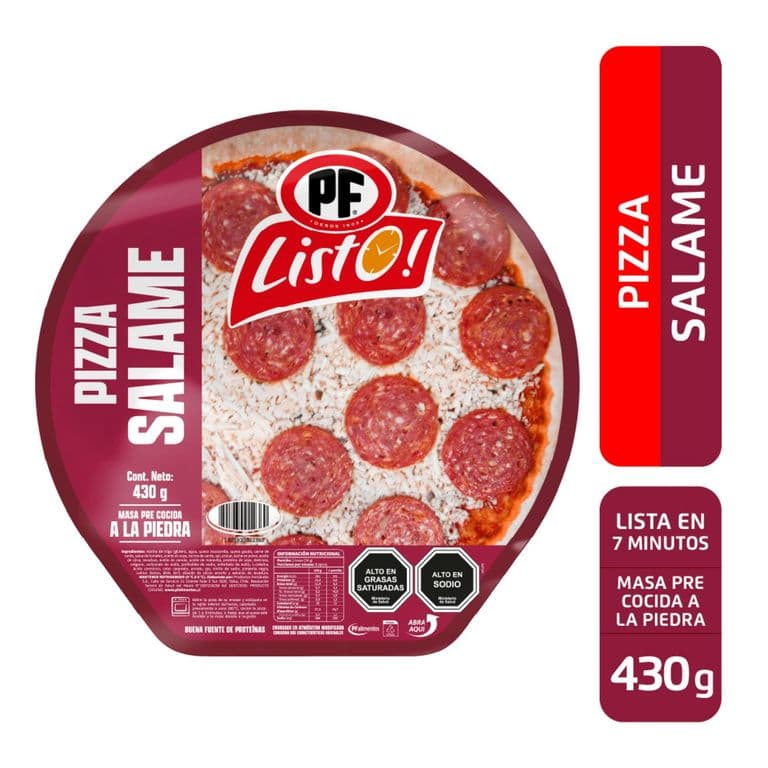 Pizza Salame Masa a la Piedra PF Listo 430 g