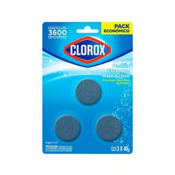 Pack Pastillas para Estanque de Inodoro Clorox Azul Activo 3 x 40 gr 3 UN