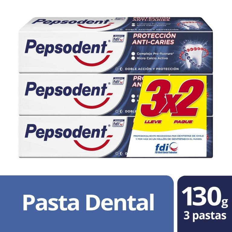 Pack Pasta de Dientes Pepsodent 3 x 130 g