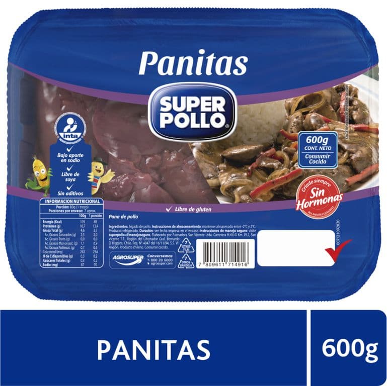 Panitas de Pollo 600 GR
