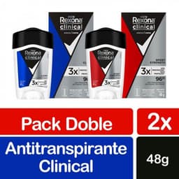 Pack Desodorante en Barra Rexona Antitranspirante Men 2 x 48 g 96 GR