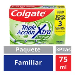 Pasta de Dientes Triple Accion Extra Frescura 3 x 75 ML