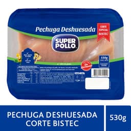 Pechuga de Pollo Deshuesada Super Pollo 530 g