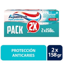 Pack Cremas Dentales Aquafresh Advanced 2 x 158 g