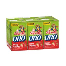 Probiotico Uno Frutilla con Bombilla 6 X 80 ML
